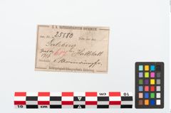 Etikett zu Bronzebuckelarmreif (NHMW-PRAE-025580)